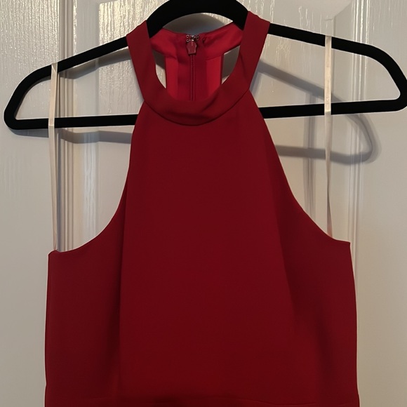 BCBGeneration Vibrant Red Halter Jumpsuit - Picture 2 of 7